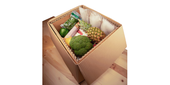 BOXXcool folding boxes with honeycomb inlay