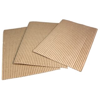 Corrugated cardboard blanks open flute 380x250 mm