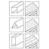 Continuous corrugated cardboard 2 corrugations 100x150 mm (H x W)