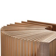 Continuous corrugated board 2 flutes 20 mm flute spacing