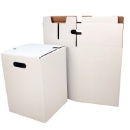 Single piece cardboard stool white | 300x300x420 mm