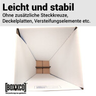 Single piece cardboard stool white | 300x300x420 mm