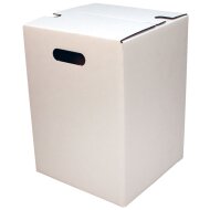 1-teiliger Papphocker weiß | 300x300x420 mm