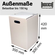 1-piece cardboard stool white | 300x300x420 mm