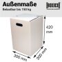 1-piece cardboard stool white | 300x300x420 mm