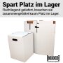1-piece cardboard stool white | 300x300x420 mm