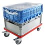 Trolley for PlasticBOXX 600x400 mm | red | with 2 brakes