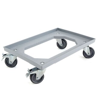 Trolley for PlasticBOXX 600x400 mm | gray | with 2 brakes
