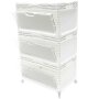 PlasticBOXX 600x400x320 mm | white | with front flap and handles