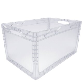 PlasticBOXX 600x400x320 mm | transparent | with handles