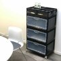 PlasticBOXX 600x400x320 mm | black | with front flap and handles