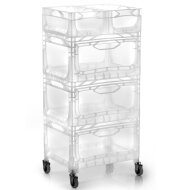 Storage rack 400x300x830 mm | transparent