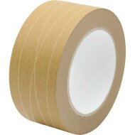 Plastic thread reinforced paper adhesive tapes - strong adhesive force | 50 mm x 50 rm | brown