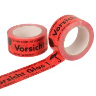 PVC adhesive tapes - strong adhesive force | 50 mm x 66 rm | Caution glass