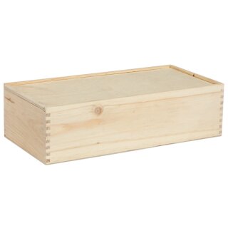 Wooden boxes with sliding lid 365x175x95 mm | 2 wine/champagne