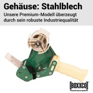 Premium hand dispenser for adhesive tapes up to 50 mm wide | Safety knife