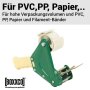 Premium hand dispenser for adhesive tapes up to 50 mm wide | Safety knife
