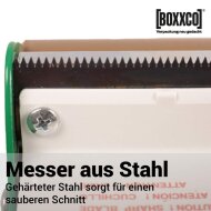 Professional hand dispenser for adhesive tapes up to 75 mm wide
