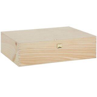 Wooden boxes with hinged lid 365x260x9 mm | 3 wine/sparkling wine