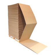 Continuous corrugated cardboard 2 flutes 157x157 mm (H x W)