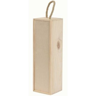 Holzkisten mit Schiebedeckel 378x100x100 mm | 1er Wein/Sekt