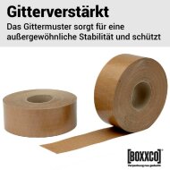 Wet adhesive tapes - grid-reinforced | 70 mm x 150 m | brown