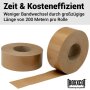 Wet adhesive tapes - unreinforced | 60 mm x 200 m | brown