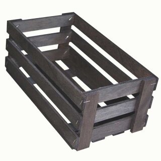 Holzsteigen 262x148x110 mm Anthrazit | 6er 0,25 L Piccolo