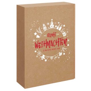 Präsentkartons Christmas Joy | 3 Wein-/Sektflaschen | 360x250x95 mm