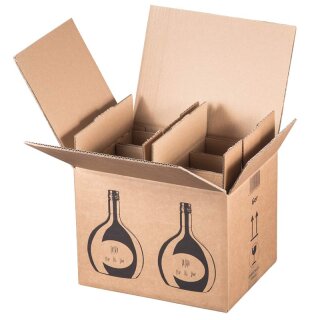 Bottle shipping carton | 6 Bocksbeutel bottles 0.75 L | 328x247x238 mm