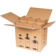 Flaschenversandkartons | 6 Ginflasche | 326x226x278 mm