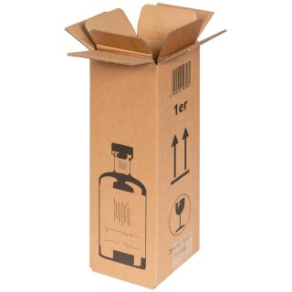 Flaschenversandkartons | 1 Ginflasche | 95x95x293 mm