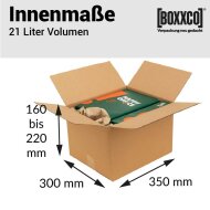 Single-wall folding boxes 350x300x160-220 mm