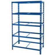 Metal heavy duty shelving blue 1800x1000x600/300 mm - 5 shelves