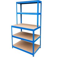 Metal heavy-duty shelving unit blue 1800x1000x600 + 300...