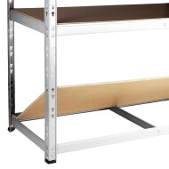 Metal heavy duty shelving white 1800x900x450 mm - 5 shelves