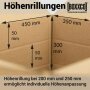 Double-walled folding boxes 450x350x200-300mm