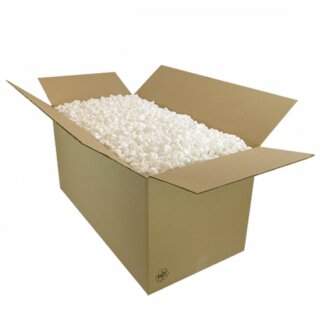 Packing chips in carton 215 litres white