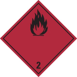 Gefahrgutetiketten | Rolle Kl. 2 | Entzündbare Gase