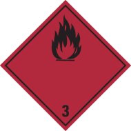 Dangerous goods labels | piece cl. 3 | Flammable liquids,...