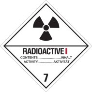 Dangerous goods labels | piece cl. 7 | Radioactive...