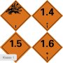 Dangerous goods labels | Class 1.6 | Not capable of mass explosion