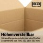 Double-walled folding boxes 300x300x100-300 mm