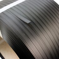 PP strapping on 20 mm core 12x0,55 mm | 3.000 m | black