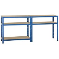 Metall-Schwerlastregal Blau 1800x1000x300 mm - 5 Böden