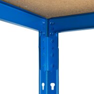 Metall-Schwerlastregal Blau 1800x1000x300 mm - 5 Böden
