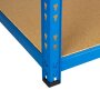Metall-Schwerlastregal Blau 1800x1000x300 mm - 5 Böden