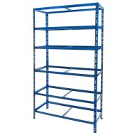 Metal heavy duty shelving blue 2200x900x300 mm - 6 shelves