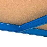 Metall-Schwerlastregal Blau 2200x900x300 mm - 6 Böden