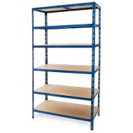 Metal heavy duty shelving blue 2200x1200x500 mm - 6 shelves
